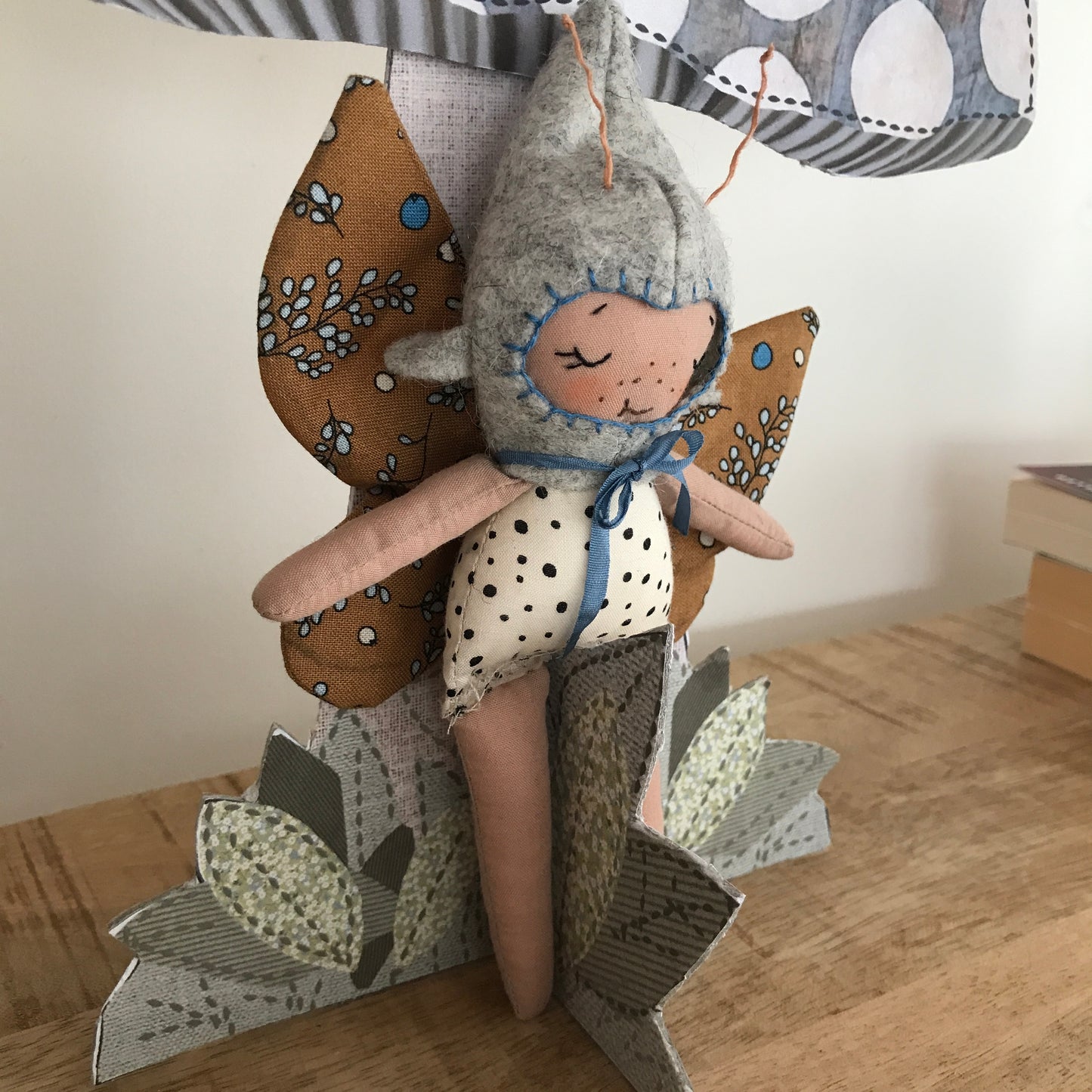 Tiny Fairy & Bunny Dolls + Toadstool Printable Stand