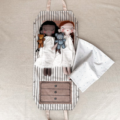 Printed Fabric Doll & Dollhouse Kit