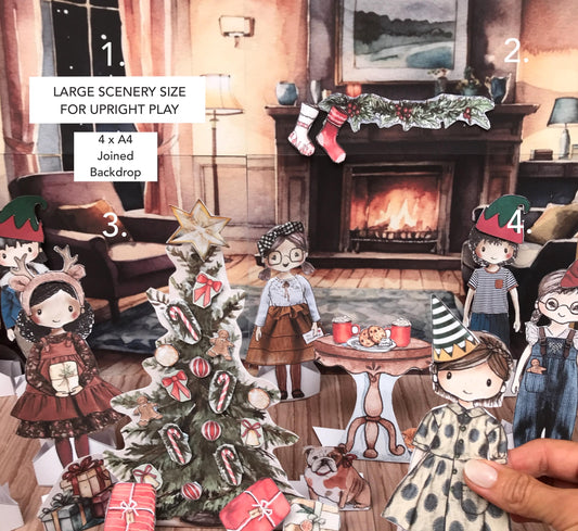 Christmas Paper Doll & Scenery Kit