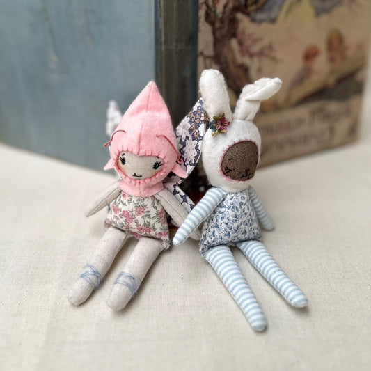 Tiny Fairy & Bunny Dolls (Pair)