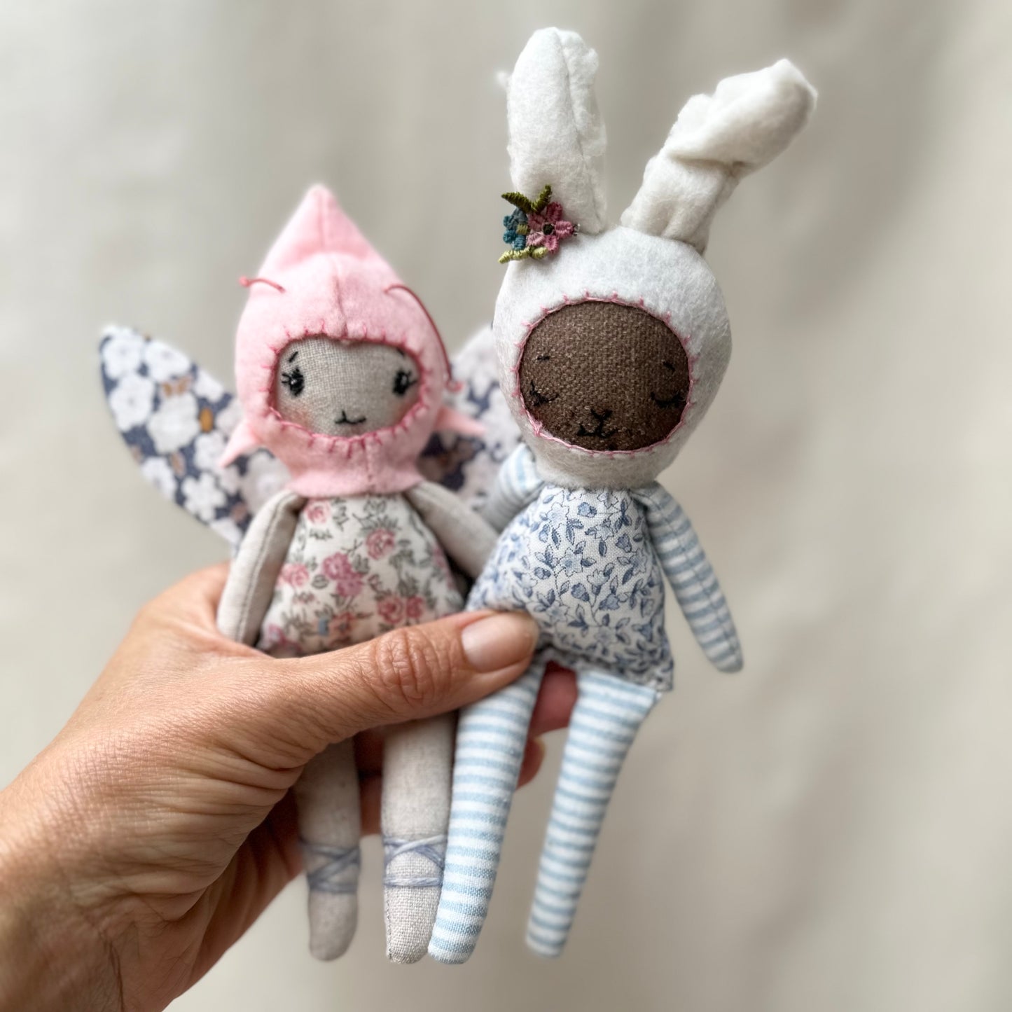Tiny Fairy & Bunny Dolls