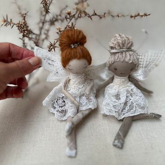 Mini Christmas Fairy Dolls - Pair