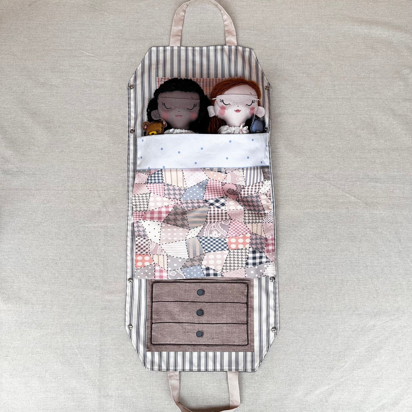 Printed Fabric Doll & Dollhouse Kit