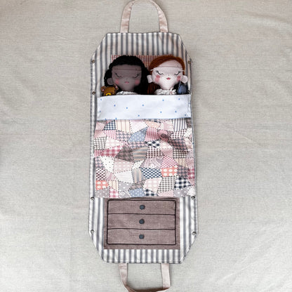 Printed Fabric Doll & Dollhouse Kit