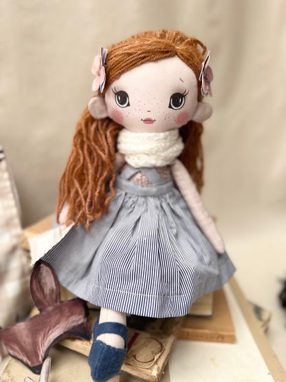 Printed Fabric Doll & Dollhouse Kit