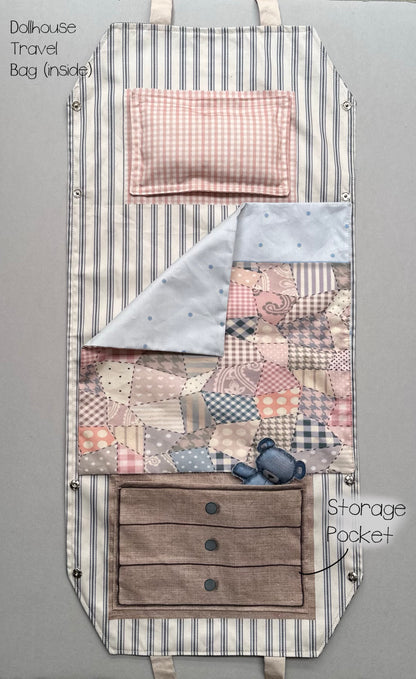 Printed Fabric Doll & Dollhouse Kit