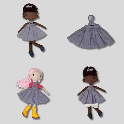 Pinafore Dress for 14 Inch Doll