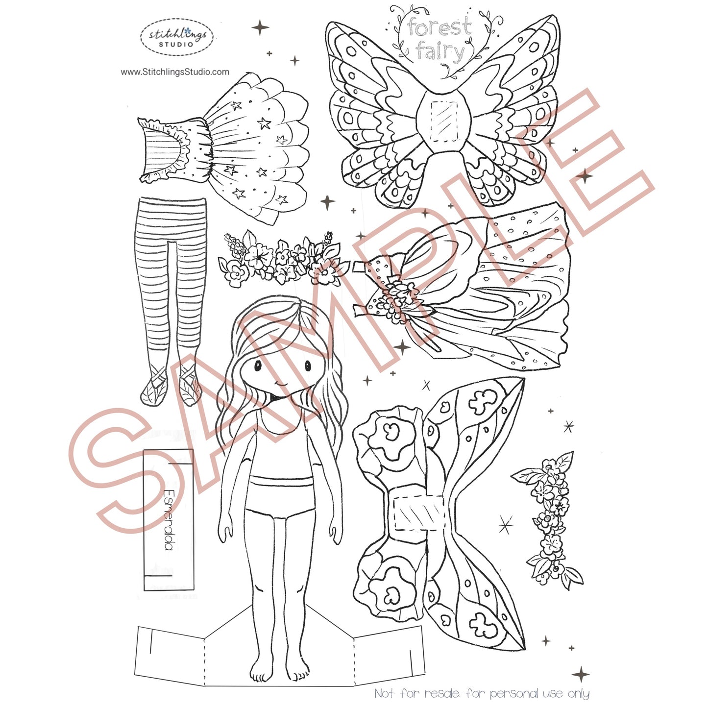 Paper Doll - Esmeralda the Forest Fairy