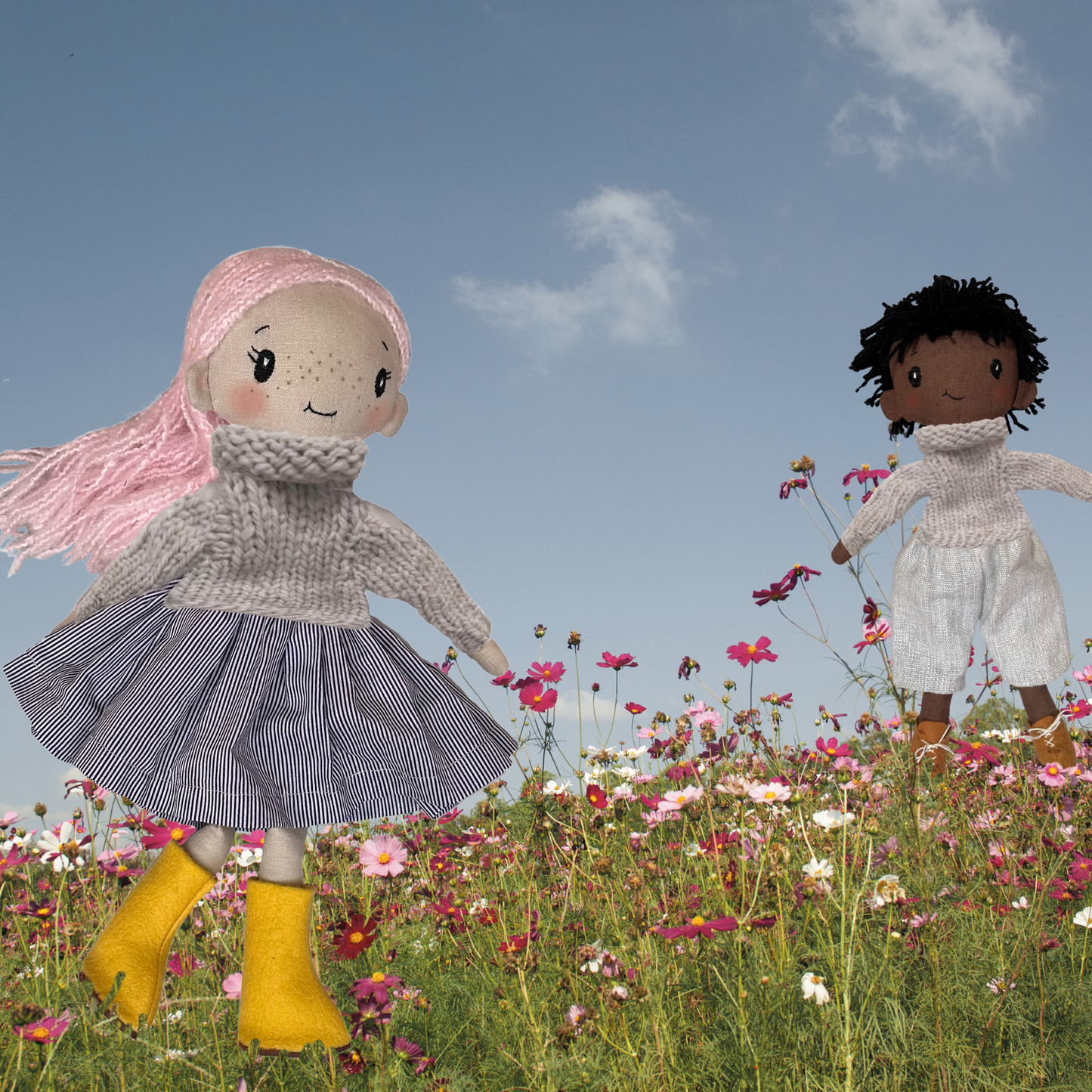 Rolled Neck Sweater Knitting Pattern for Storytime Doll (14")