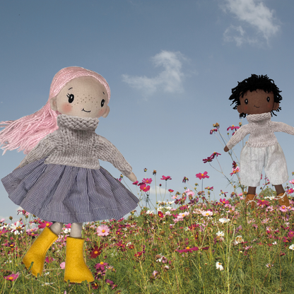 Rolled Neck Sweater Knitting Pattern for Storytime Doll (14")
