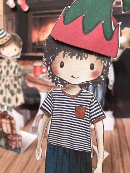 Christmas Paper Doll & Scenery Kit