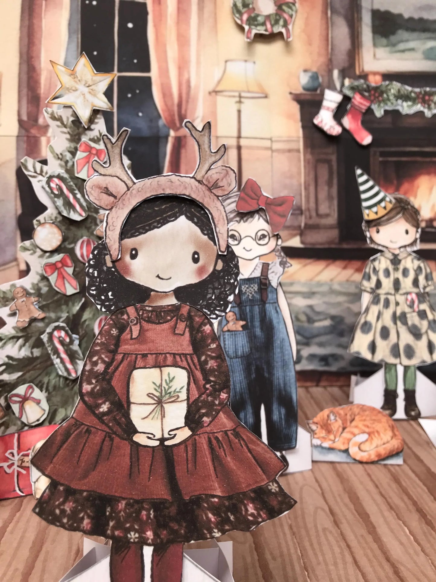 Christmas Paper Doll & Scenery Kit