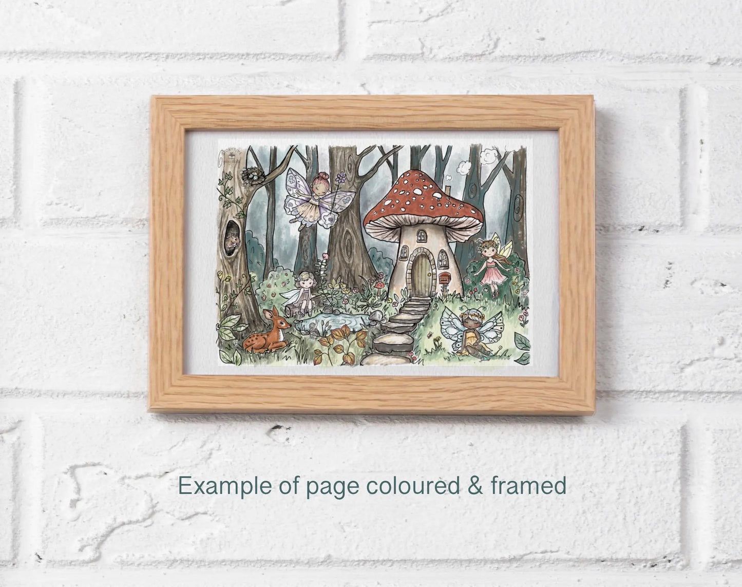 Colour In - Woodland Fairies